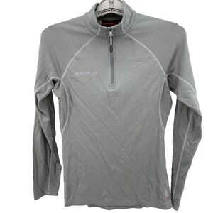 Mammut Women's Gray Quarter-Zip Long Sleeve Top